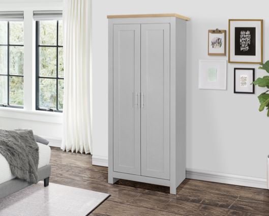 Harper 2 Door Wardrobe - Grey