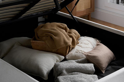 Maisey Double Ottoman Bed - Cream