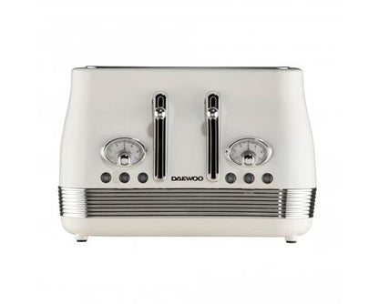 Daewoo Denver 4 Slice Toaster Buttermilk