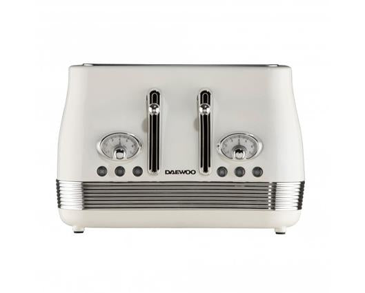 Daewoo Denver 4 Slice Toaster Buttermilk