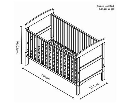 Grady Cot Bed - White