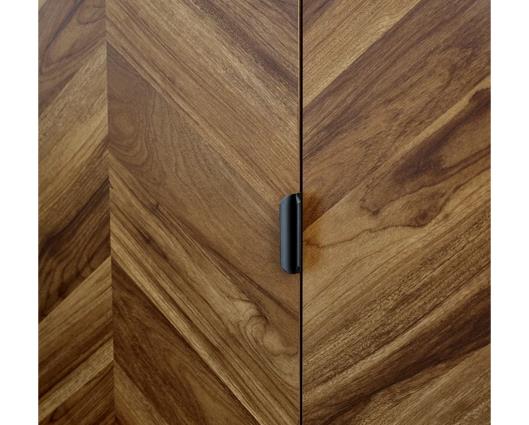 Alvin Sideboard - Black and Natural Brown Wood