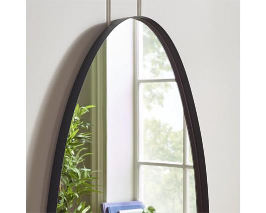 Rushmore Black Metal 95cm Organic Shaped Wall Mirror