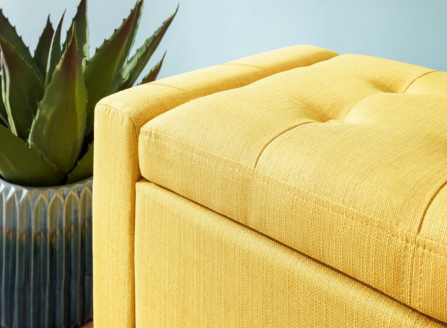 Vanessa Ottoman Bench-Mustard