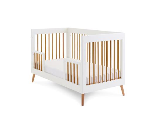Maura Cot Bed - White with Natural