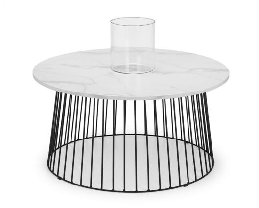 Brooke Round Coffee Table - White Marble