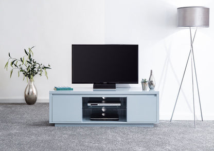 Arctic High Gloss LED Large TV Unit-Grey