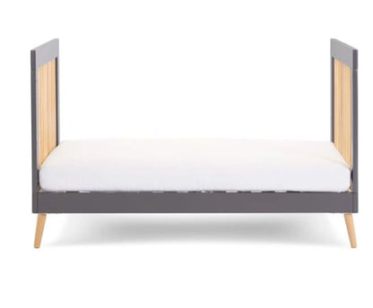 Maura Mini Cot Bed - Slate with Natural