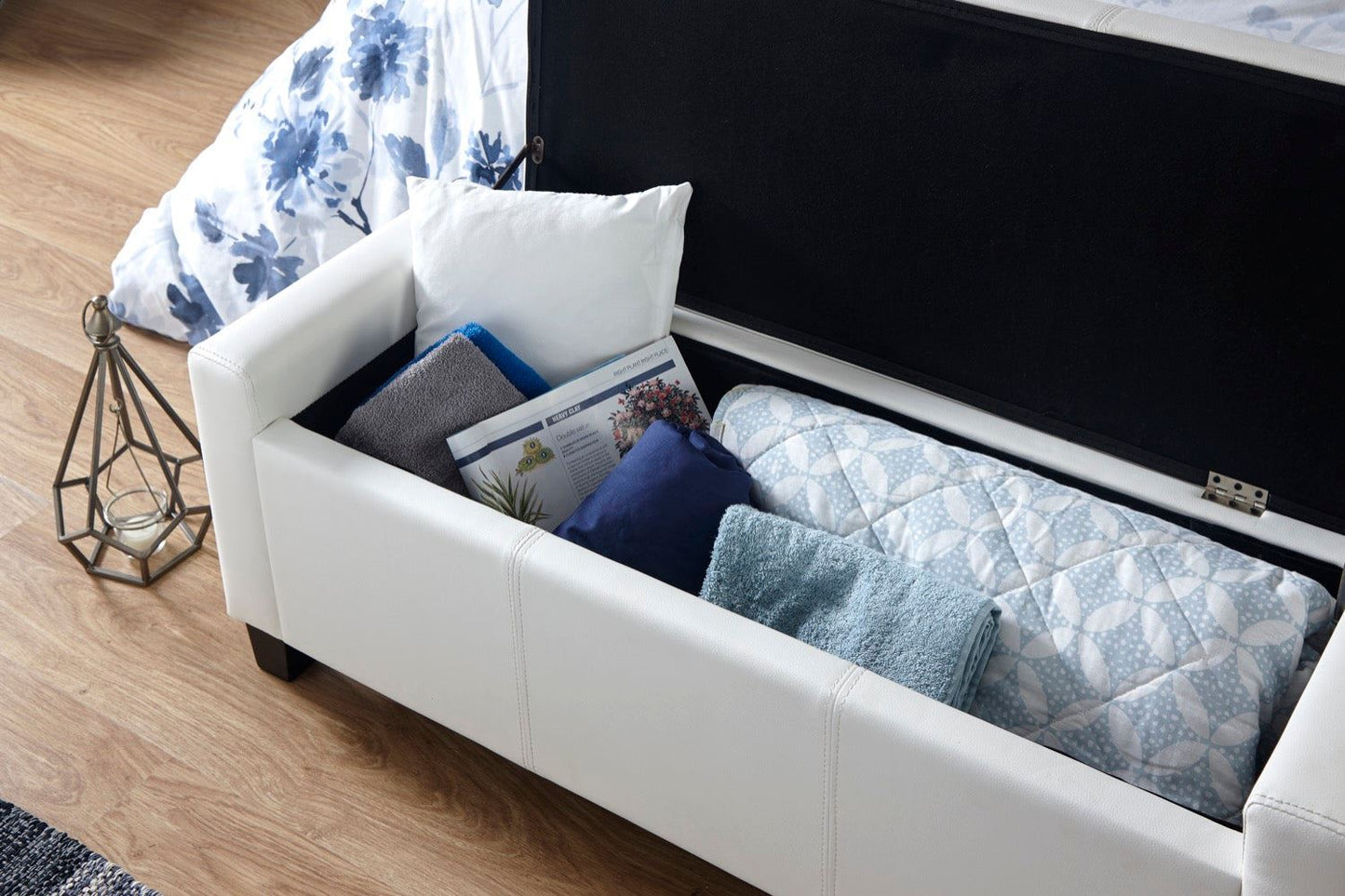 Vanessa Ottoman Bench-White