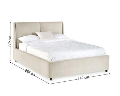 Maddock Ottoman Storage Double Bed - Beige