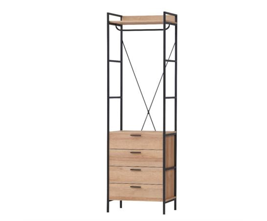 Cohen 4 Drawer Open Wardrobe- Riveria Oak