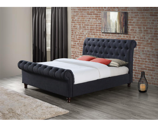 Castello Double Bed - Charcoal