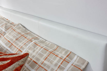 End Lift Ottoman Double Bed - White
