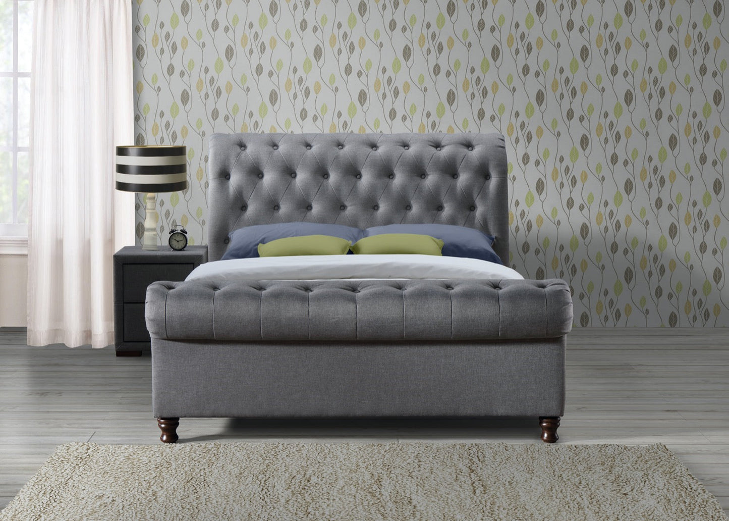 Castello Double Bed - Grey