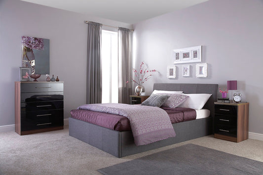 Axn King Ottoman-Grey Fabric Bed