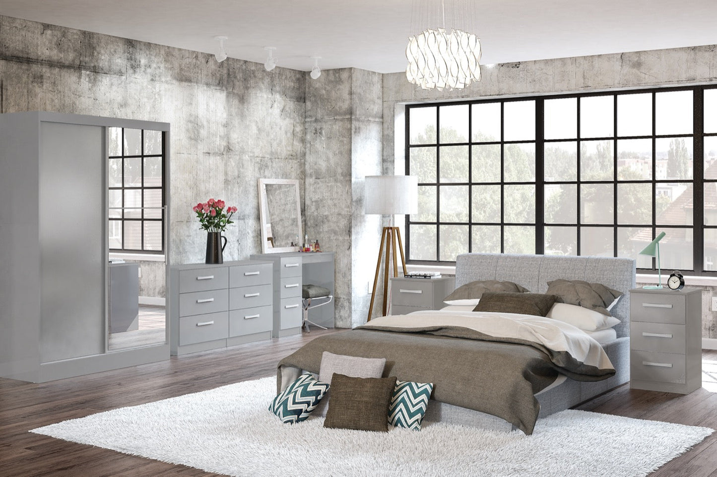 Larz 5 Drawer Chest - Grey