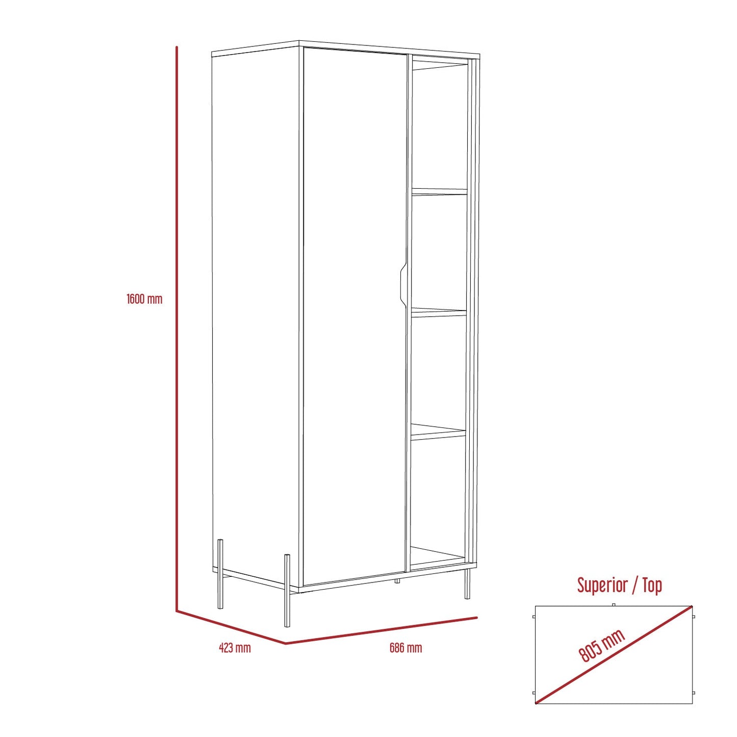 Dexter Bookcase Display Unit