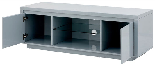 Arctic High Gloss LED Large TV Unit-Grey