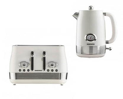 Daewoo Denver Kettle and Toaster Bundle - Buttermilk
