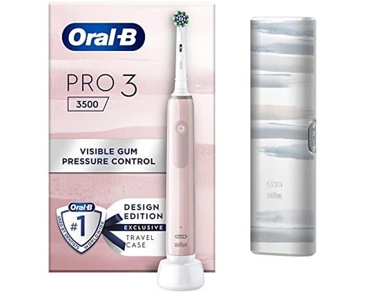 Oral-B Pro 3 Electric Toothbrush with Travel Case - Pink