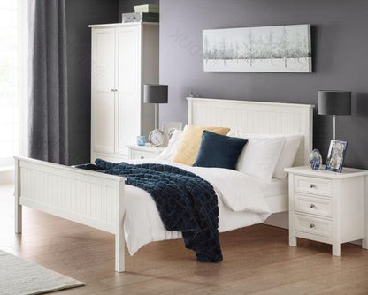 Maine Double Bed - Surf White