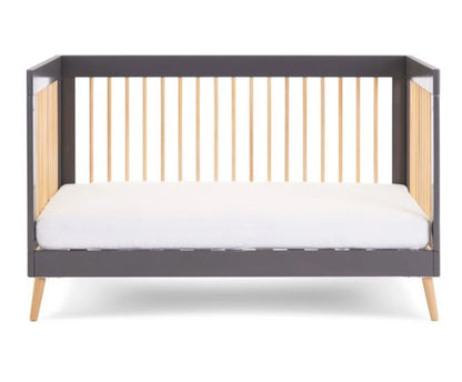 Maura Mini Cot Bed - Slate with Natural