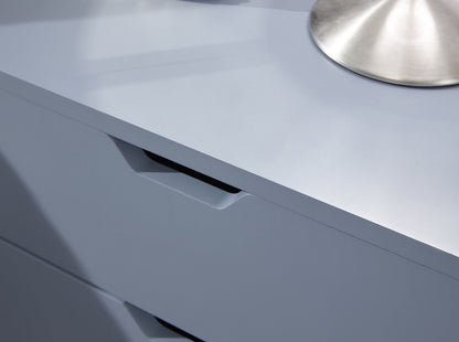 Nessi Pair of Bedside Tables-Dark Grey