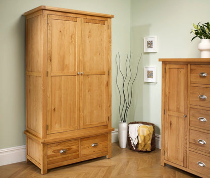 Winona 2 Door 2 Drawer Wardrobe - Oak