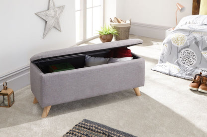 Scorento Ottoman Storage Unit-Light Grey