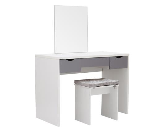 Ella Dressing Table Set- White & Grey