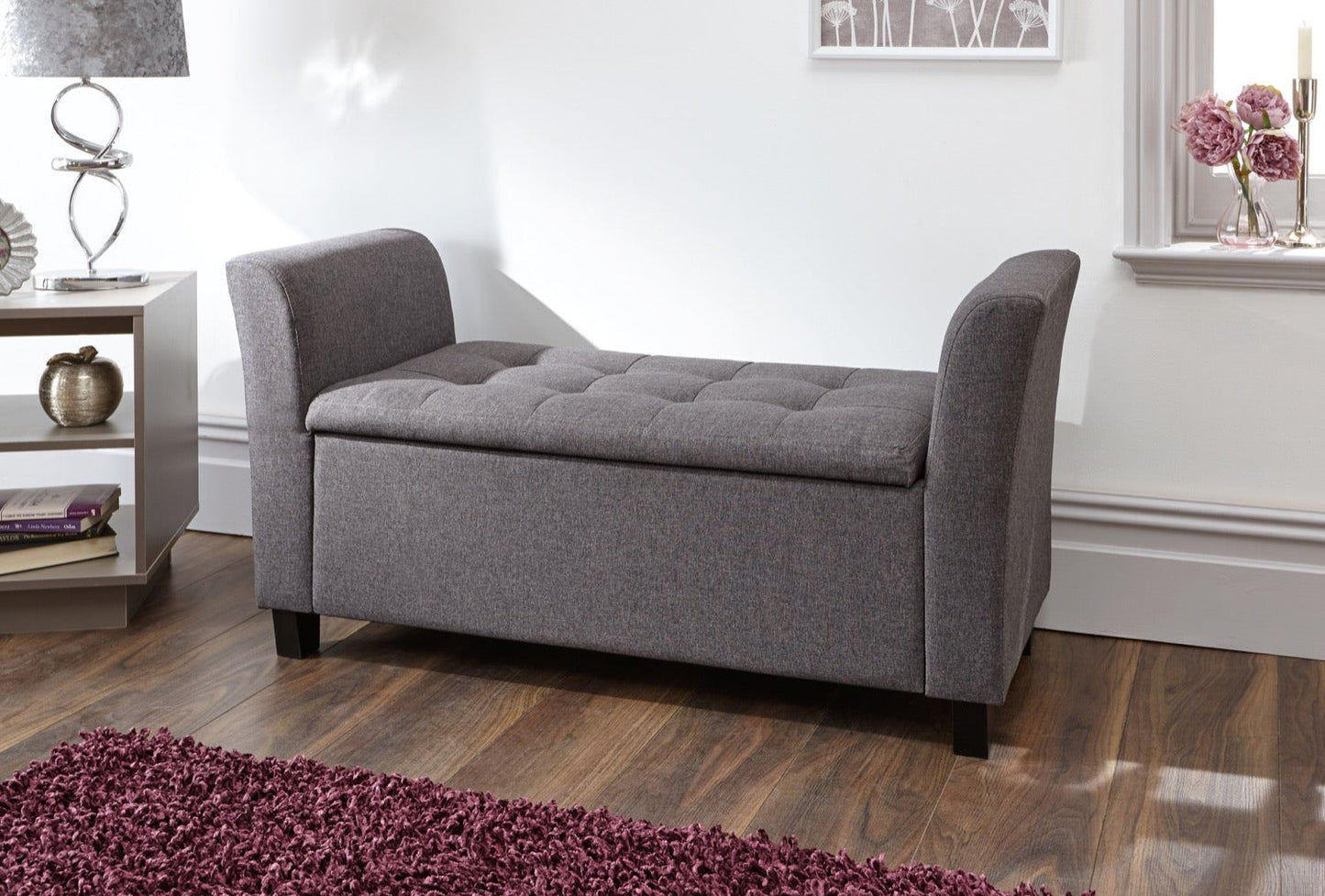Vanessa Window Seat-Charcoal