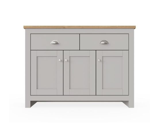 Lincoln 3 Door 2 Drawer Sideboard- Light Grey