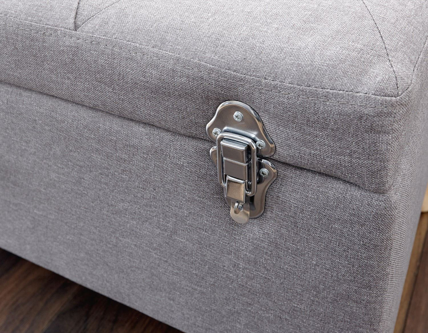 Maisie Large Storage Ottoman-Grey