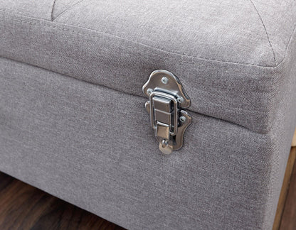 Maisie Large Storage Ottoman-Grey