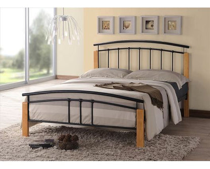 Tetras King Bed Frame - Black & Oak