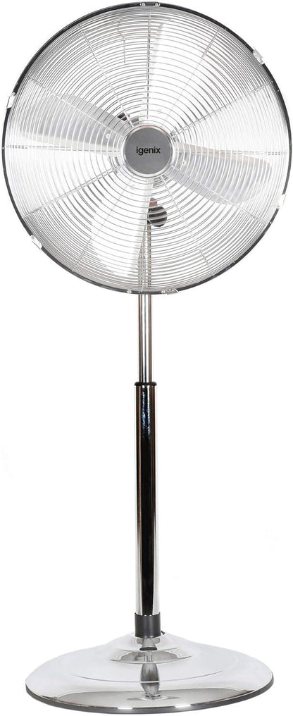 Igenix 16" Chrome Pedestal Fan