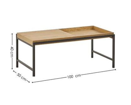 Reuben Tray Coffee Table - Oak Effect