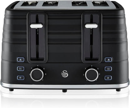 Swan 4 Slice Symphony Toaster - Black