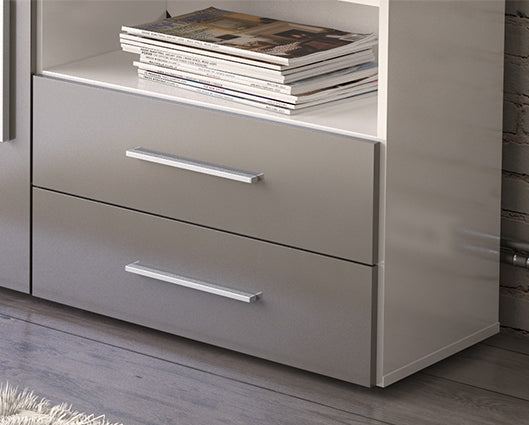Edgeware 1 Door 2 Drawer Sideboard- White & Grey
