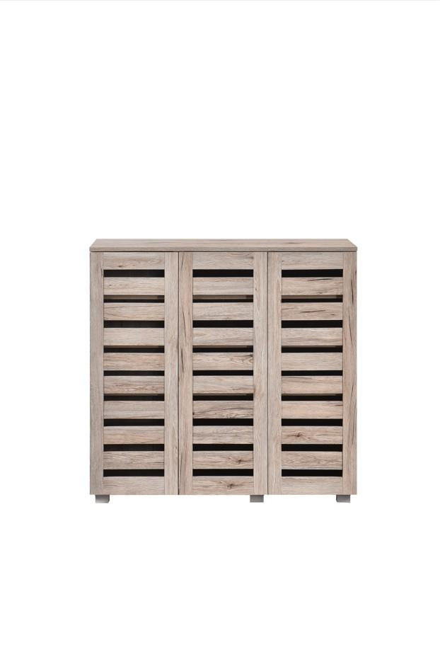 Euston 3 Door Shoe Cabinet - Sanremo Oak