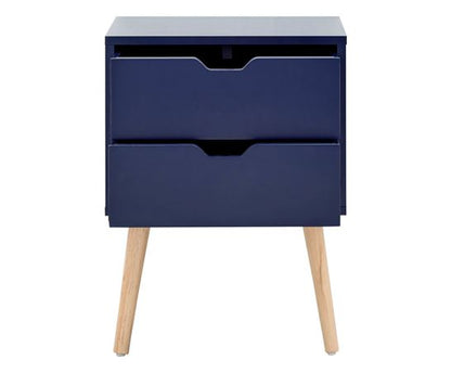 Nessi 2 Drawer Bedsides (Pair)- Nightshadow Blue