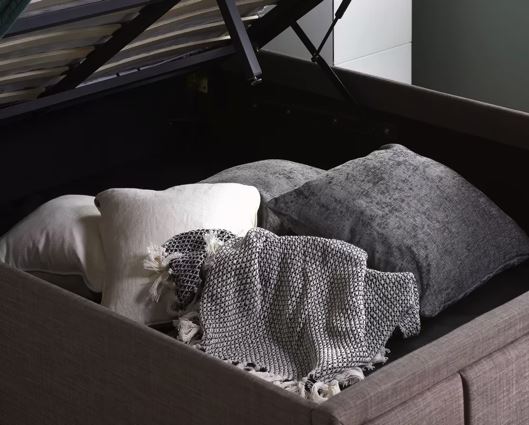 Hannover Ottoman Small Double Bed - Grey