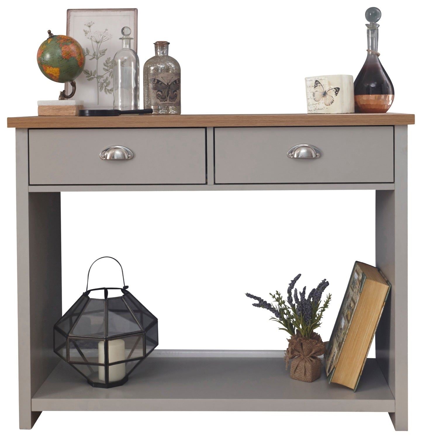 Lachlan Console Hall Table-Grey