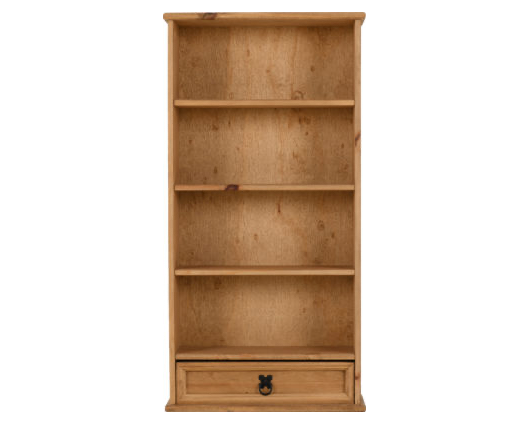 Corona 1 Drawer DVD Rack - Distressed Waxed Pine