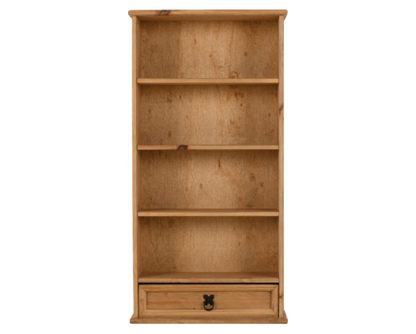 Corona 1 Drawer DVD Rack - Distressed Waxed Pine
