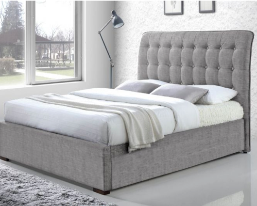 Hanson King Bed Frame-Light Grey