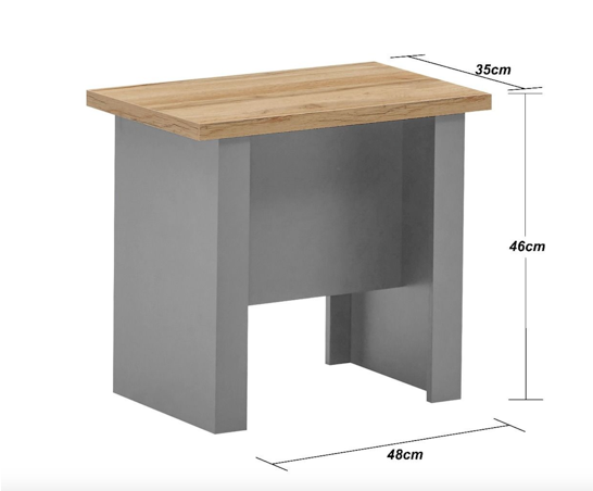 Lincoln 1 Door 3 Drawer Sideboard- Light Grey
