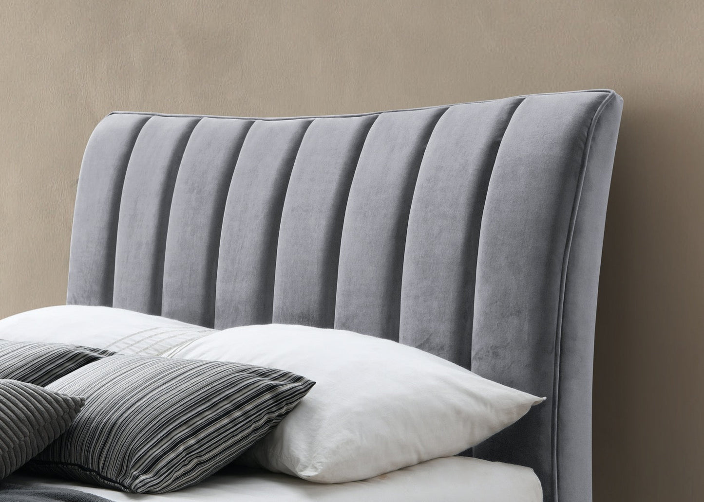 Cora King Bed - Grey