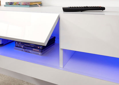 Graze LED 150cm Wall TV Unit-White