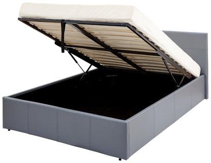 King End Lift Ottoman Bed-Grey